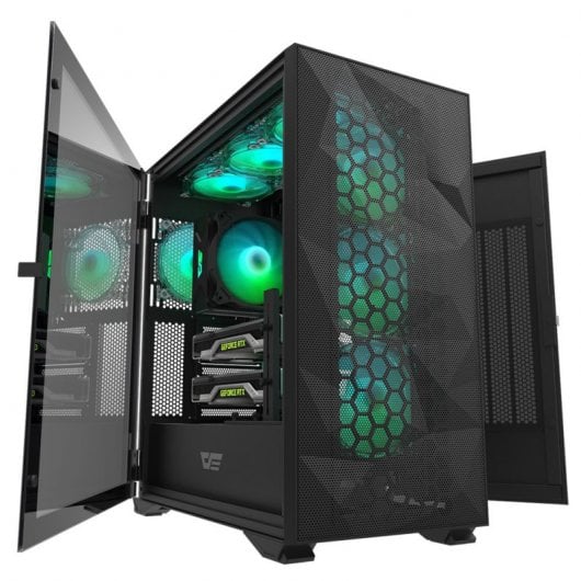 DarkFlash DLX21 Mesh Cristal Templado USB-C/3.0 Negro