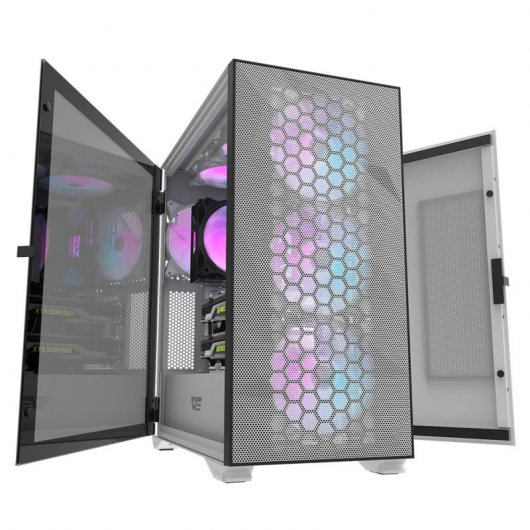 DarkFlash DLX21 Mesh Cristal Templado USB-C/3.0 Blanco