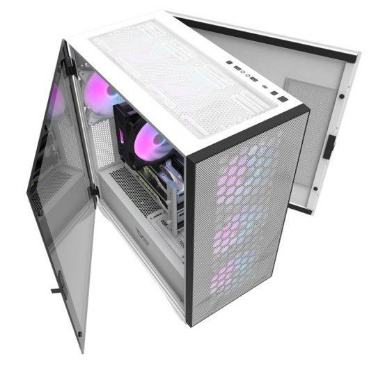 DarkFlash DLX21 Mesh Cristal Templado USB-C/3.0 Blanco