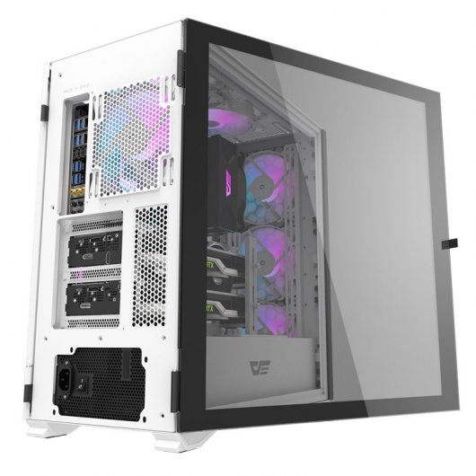 DarkFlash DLX21 Mesh Cristal Templado USB-C/3.0 Blanco