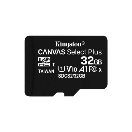 Kingston Canvas Select Plus MicroSDXC 32GB UHS-I U1 V10 Clase 10 + Adaptador