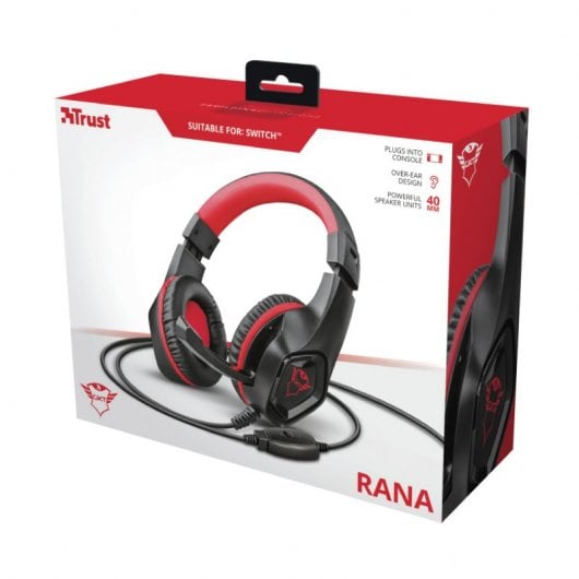 Trust GXT 404R Rana Auriculares Gaming Nintendo Switch Negro/Rojo