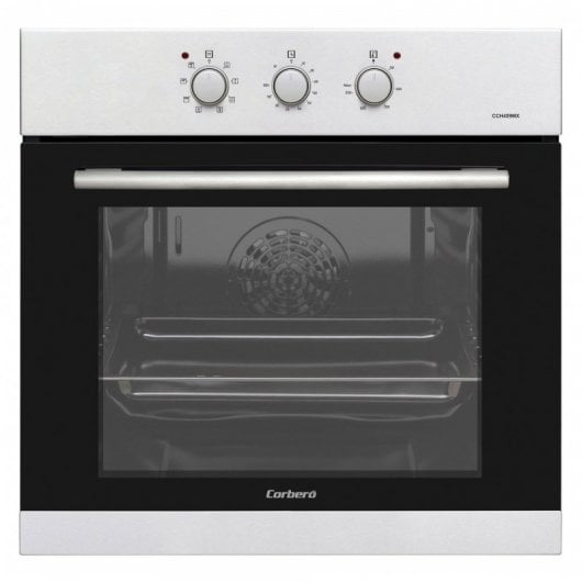 Corberó Pack CCHEV840MX Horno 65L Inox + Vitrocerámica 60cm 3 Zonas Negro