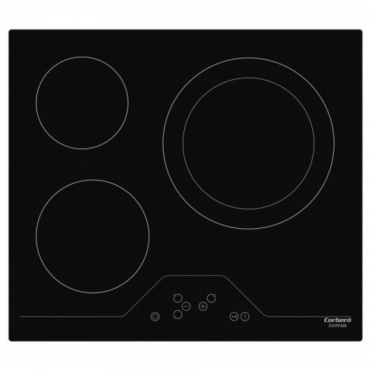 Corberó Pack CCHEV840MX Horno 65L Inox + Vitrocerámica 60cm 3 Zonas Negro