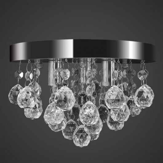 vidaXL Lampada da Soffitto in Vetro 3xG9 Cromo