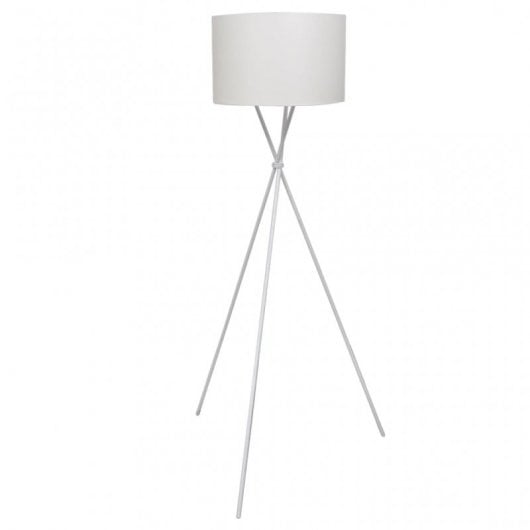 VidaXL Candeeiro de Pé E27 Branco