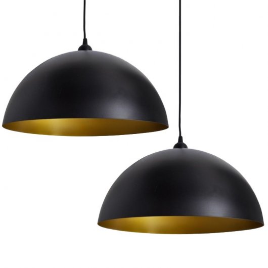 VidaXL Pack 2 Lámparas de Techo Ajustables E27 35cm Negras