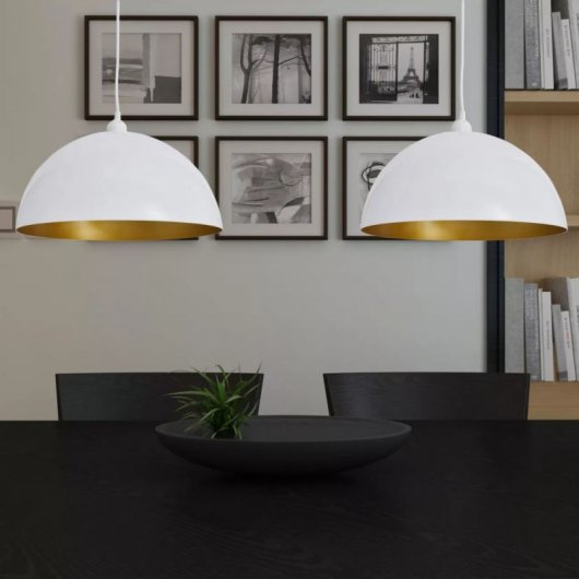 VidaXL Pack 2 Lampade da Soffitto Orientabili E27 Bianco