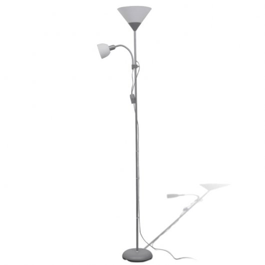 VidaXL Lampadaire E27 Acier inoxydable