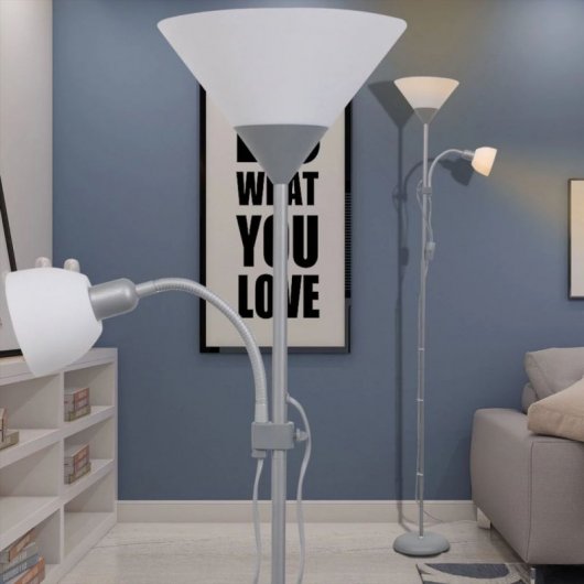 VidaXL Lampadaire E27 Acier inoxydable