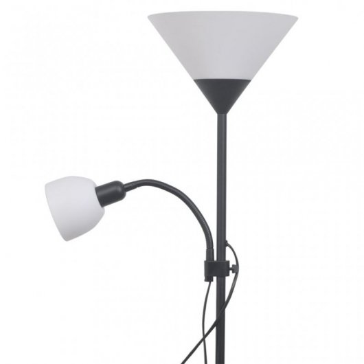 VidaXL Lampadaire E27 Double Ampoule Noire