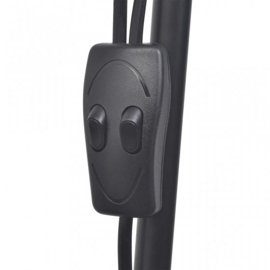VidaXL Lampadaire E27 Double Ampoule Noire