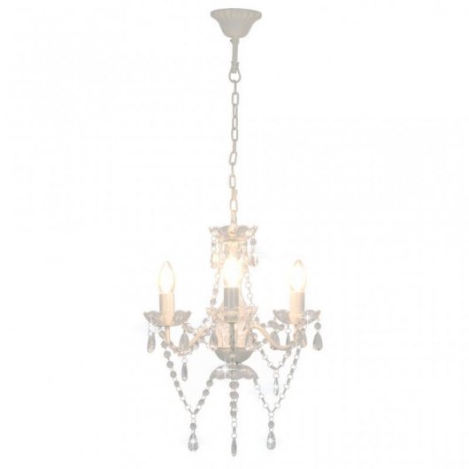 VidaXL Lampadario con Perle Tonde 3xE14 Argento