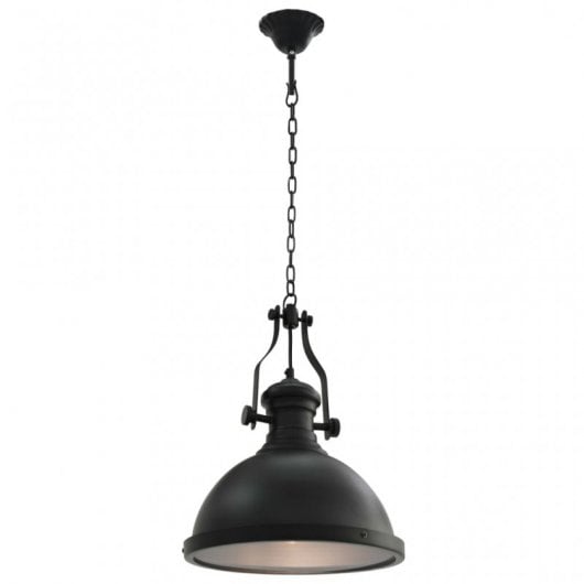 VidaXL Lámpara Colgante Redonda 40cm E27 Negra