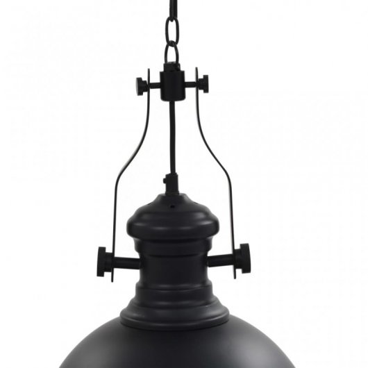 VidaXL Lámpara Colgante Redonda 40cm E27 Negra