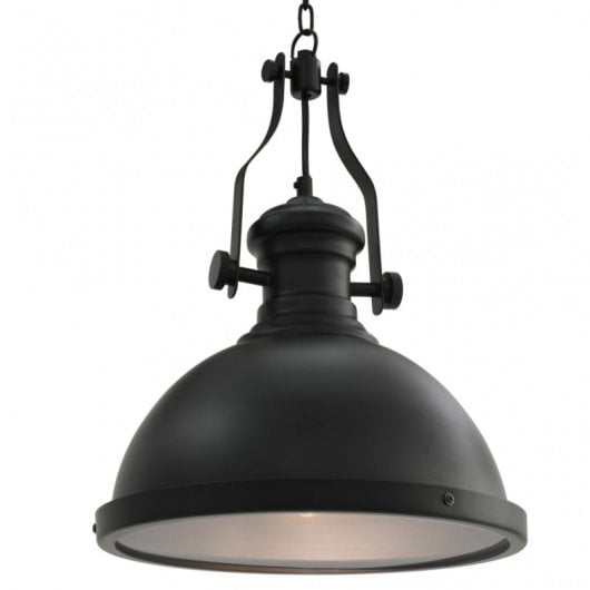 VidaXL Lámpara Colgante Redonda 40cm E27 Negra