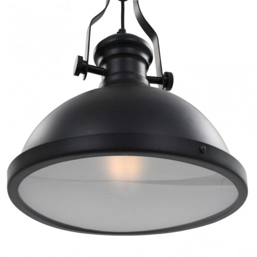 VidaXL Lámpara Colgante Redonda 40cm E27 Negra
