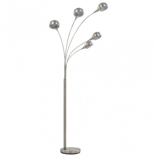 VidaXL Lámpara de Pie 5xE14 200cm Plateado