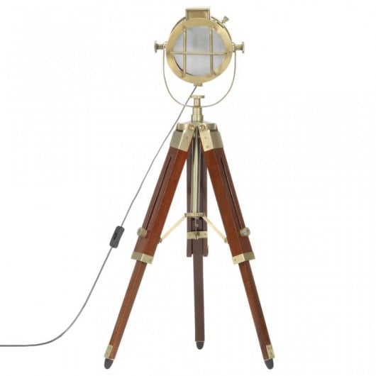 VidaXL Lampadaire avec Trépied Bois Massif E27 Poignée 69cm