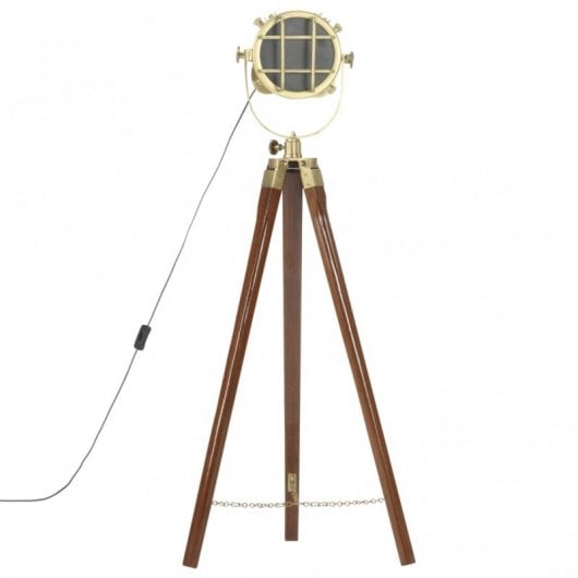 vidaXL Lampadaire avec trépied 97 cm Or