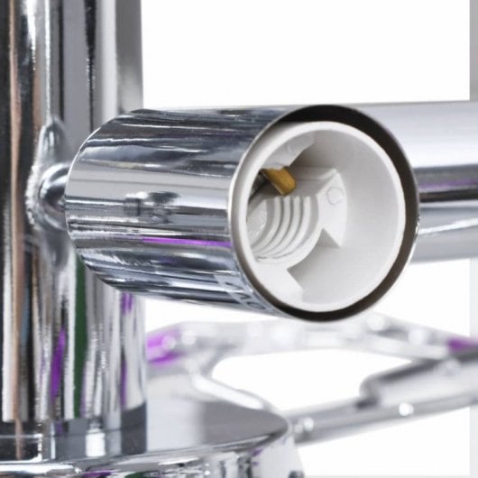 VidaXL Lampada da Soffitto Foglie di Vetro 5xE14 Viola/Bianco
