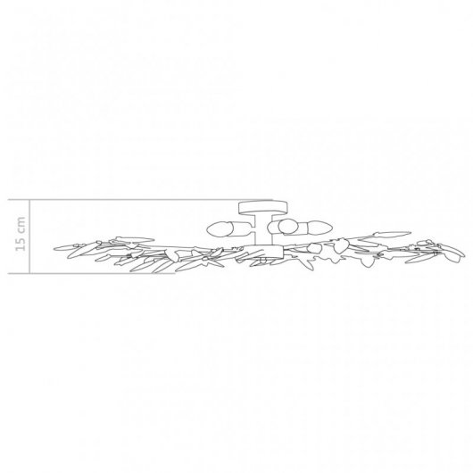 VidaXL Lampada da Soffitto Foglie di Vetro 5xE14 Viola/Bianco