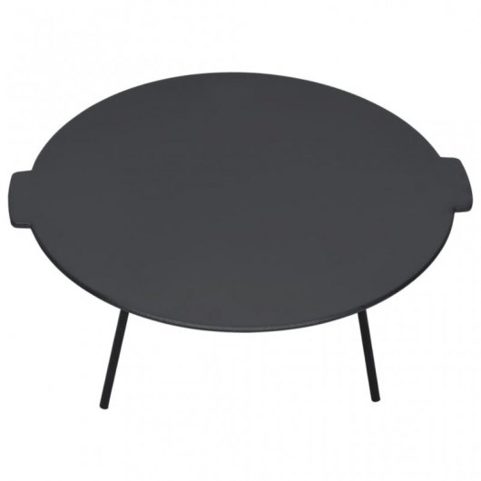VidaXL Placa de Parrilla 44cm Negra