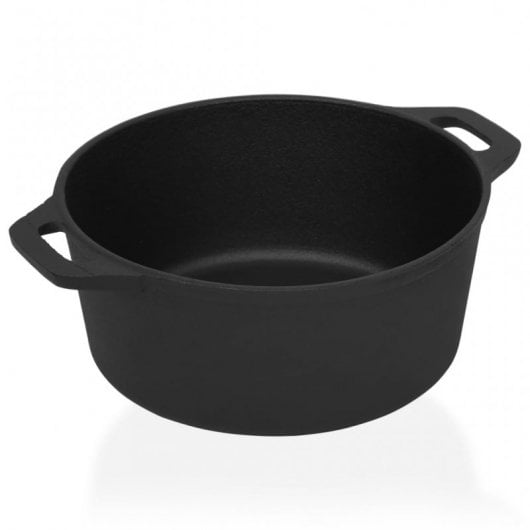 VidaXL Olla con Tapa 5L 26.5x11.5cm Negra