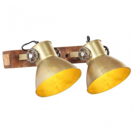 ViidaXL Lámpara de Pared Industrial E27 45x25cm Latón