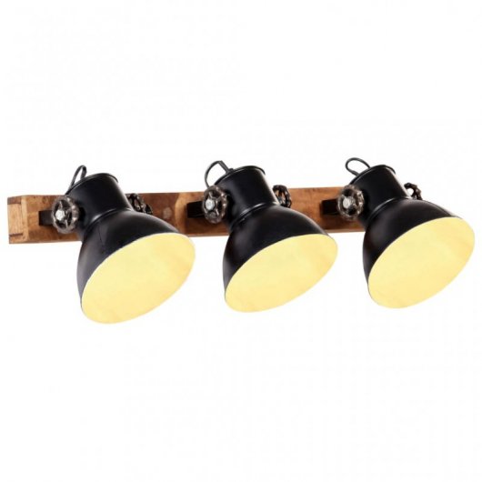 VidaXL Lámpara de Pared Industrial E27 65x25cm Negro
