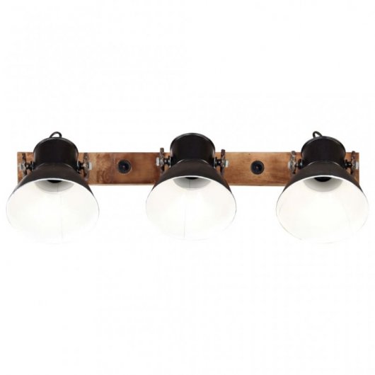 VidaXL Lámpara de Pared Industrial E27 65x25cm Negro