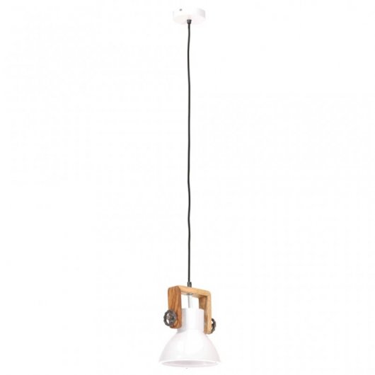 VidaXL Suspension Industrielle Ronde E27 19cm Blanc