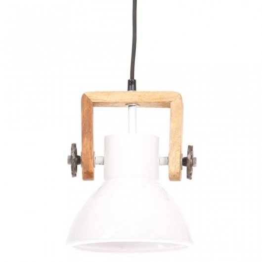 VidaXL Suspension Industrielle Ronde E27 19cm Blanc