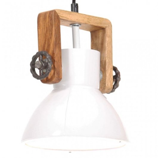 VidaXL Suspension Industrielle Ronde E27 19cm Blanc