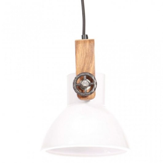 VidaXL Suspension Industrielle Ronde E27 19cm Blanc