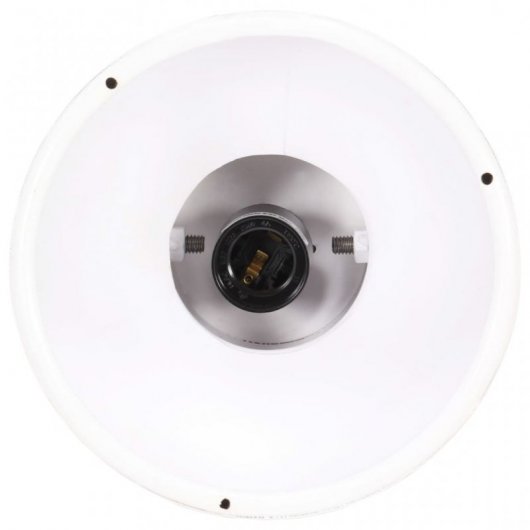 VidaXL Suspension Industrielle Ronde E27 19cm Blanc