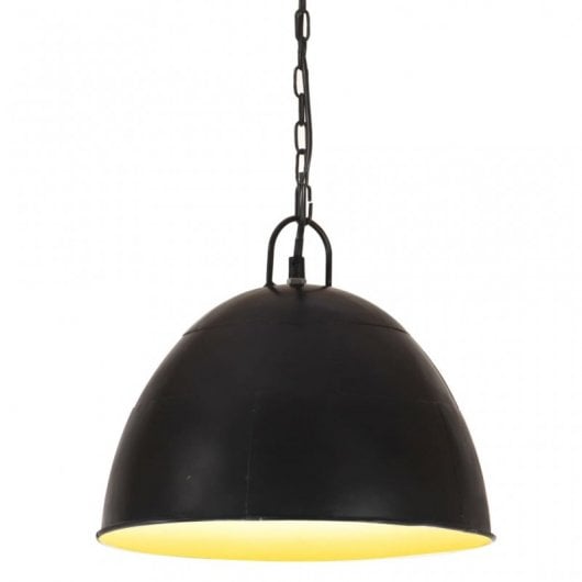 VidaXL Vintage Lámpara Colgante Redona 31cm E27 Negro