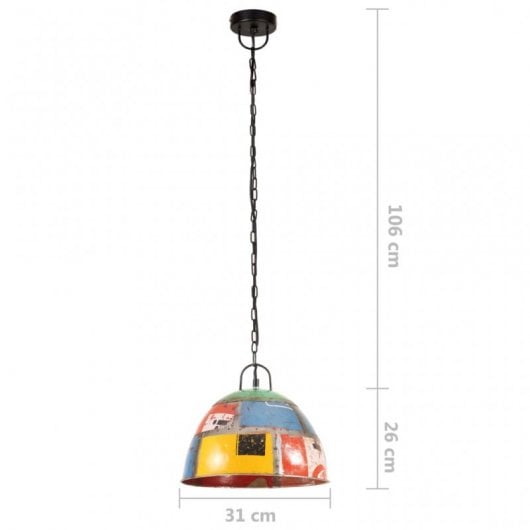VidaXL Vintage Lámpara Colgante Redonda 31cm E27