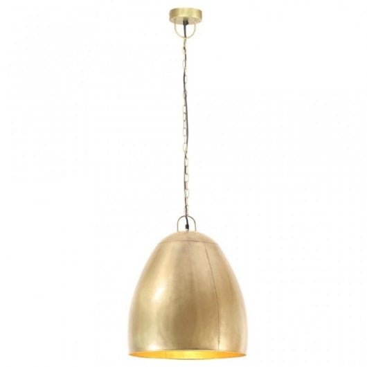 VidaXL Suspension Industrielle Ronde E27 42cm Laiton