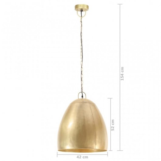 VidaXL Suspension Industrielle Ronde E27 42cm Laiton