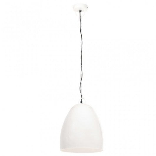 VidaXL Suspension Industrielle Ronde E27 42cm Blanc