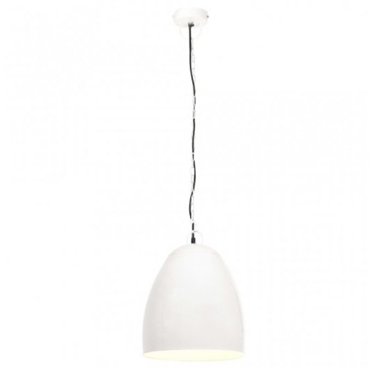VidaXL Suspension Industrielle Ronde E27 42cm Blanc