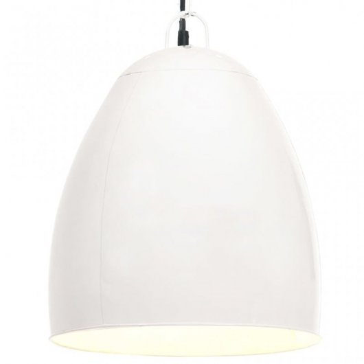 VidaXL Suspension Industrielle Ronde E27 42cm Blanc