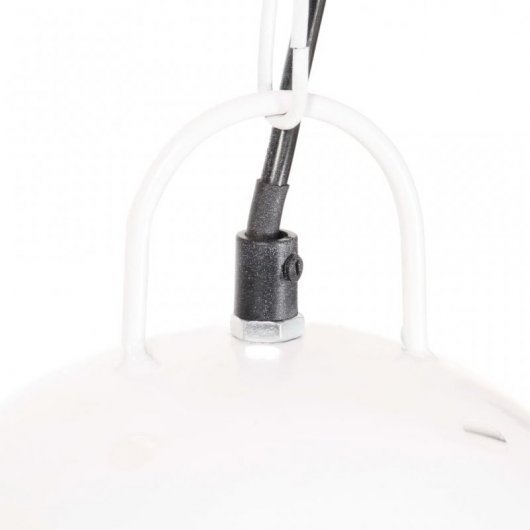 VidaXL Suspension Industrielle Ronde E27 42cm Blanc