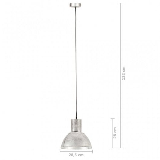 VidaXL Suspension Ronde 28,5 cm E27 Argent