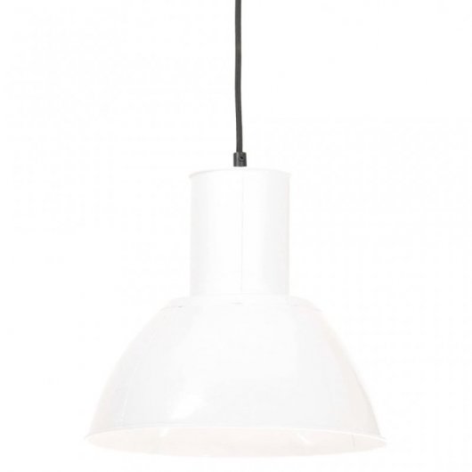 VidaXL Lámpara Colgante Redonda Blanca E27 28.5cm
