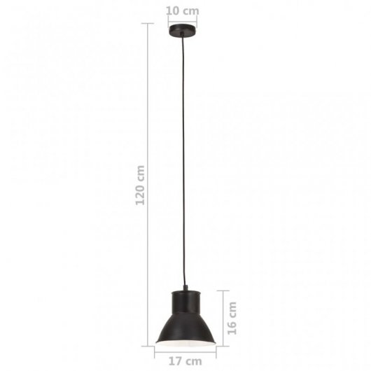 VidaXL Lámpara Colgante Redonda 17cm E27