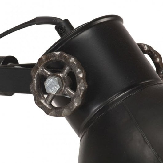 VidaXL Lampadaire 2xE27 Noir/Fonte