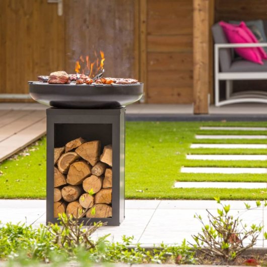 BBGRILL Plancha de Cocina para Jardín Matanzas Acero Negro Mate