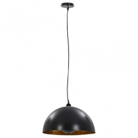 VidaXL Confezione da 2 Lampade a Sospensione Emisferiche E27 40 cm Nero/Oro